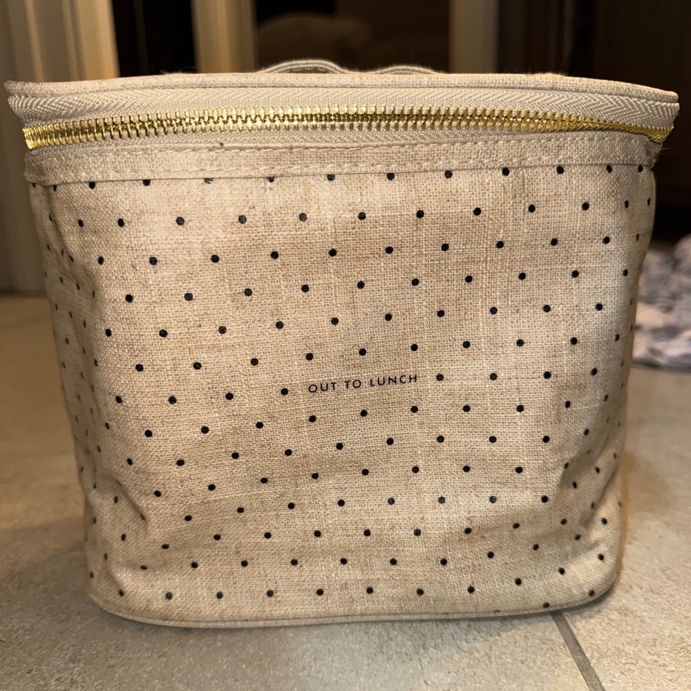 Kate Spade Tan Polka Dot Lunch Bag